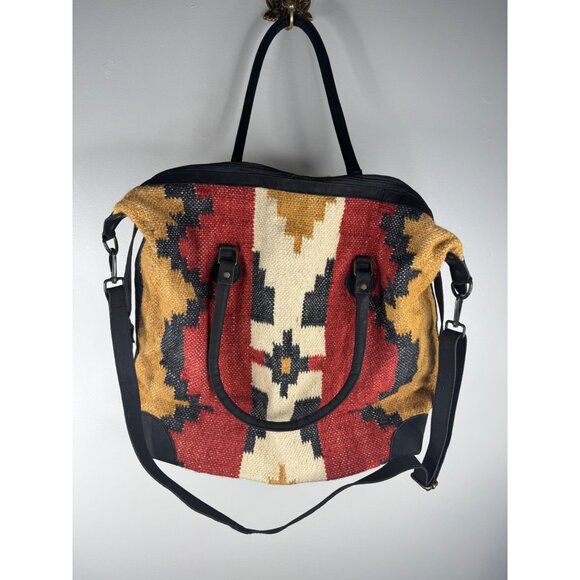 Free People Quick Trip Weekender Bag in Cowboy NWT Slouchy Woven - Picture 3 of 8